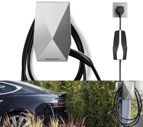 Upgraded Aluminum Charging Cable Holder with Chassis Bracket Compatible with Tesla Cybertruck Model 3 Model Y Model X Model S Charger Cable Organizer Accessories for Wall Connector,Improved Slot