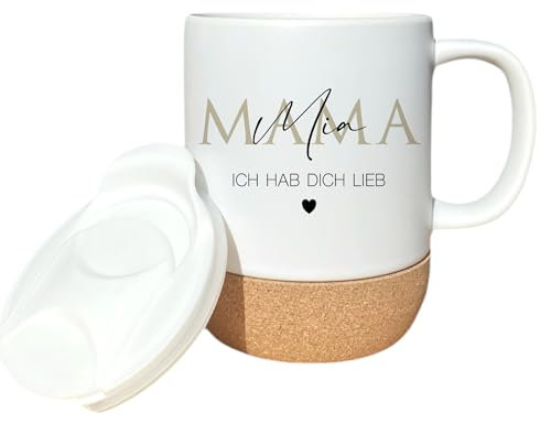 Manufaktur Liebevoll I Tasse Mama Geschenk personalisiert Namen Kaffeetasse mit Spruch Dankeschön Geschenk Mama Weihnachten, Muttertag Geschenk von Tochter Sohn (Mama)