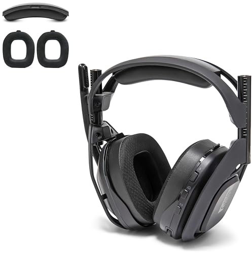 WC Mod Kit A50 - Almohadillas de Gel refrigerante + Diadema de Repuesto para Astro A50 Gen 4, Gen 5 y A50X de Wicked Cushions | Mayor Comodidad, refrigeración y Durabilidad | Black