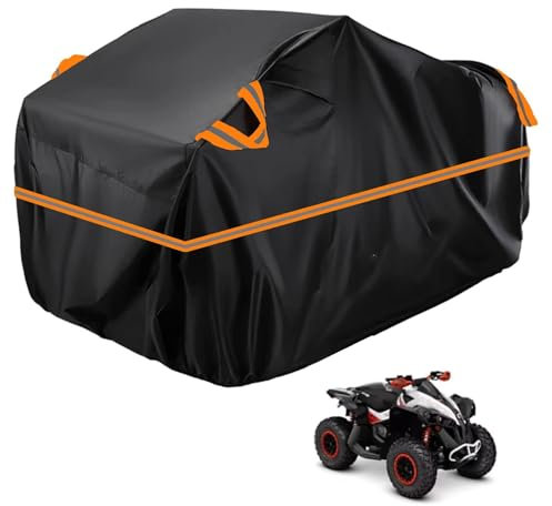generisch ATV Quad abdeckplane kompatibel mit can-am Renegade X xc 850 2016-2023,ATV Quad Plane Geschützt vor Schnee, Sonne, Wird mit Einer Aufbewahrungstasche geliefert(Black Orange)