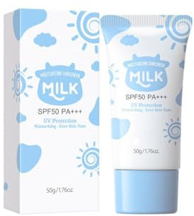 Hocossy Sonnencreme Gesicht 50 - Sonnencreme LSF 50 Für Empfindliche Haut, Feuchtigkeitsspendende Tagescreme Mit SPF 50, Sonnenschutz Gesicht, Anti-Aging & UV-Schutz (Milk SPF 50, 50g)