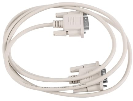 Wadakada 1,4M RS232 DB9 9 Broches Male a Video VGA Cable Adaptateur Male 15 Broches Gris Clair