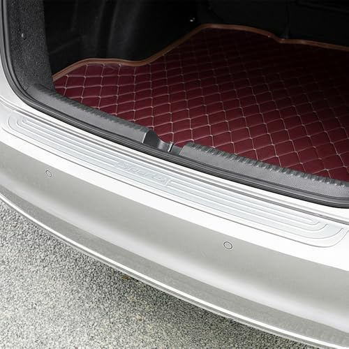 ASBHFC Protection de Seuil de Coffre Argentée pour Peugeot 206 (1998-2012), Baguette Anti-Rayures pour Pare-Chocs Arrière, Finition Métal Brossé,Silver