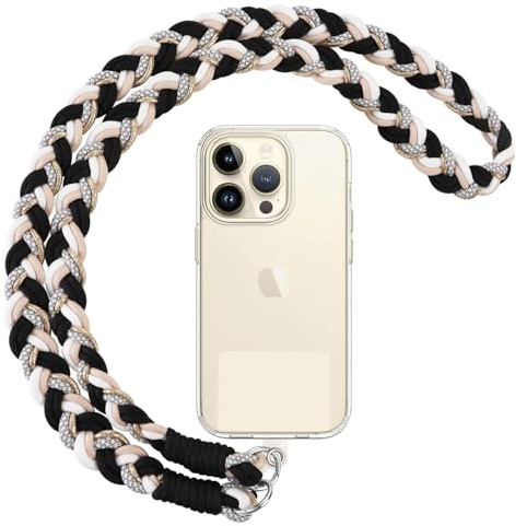 Votvloay Handykette Universal zum Umhängen Handyband Kordel Kette für aus Nylon, Kompatibel mit jedem Handy und Smartphone,Phone Lanyard + 1 Stück Pad