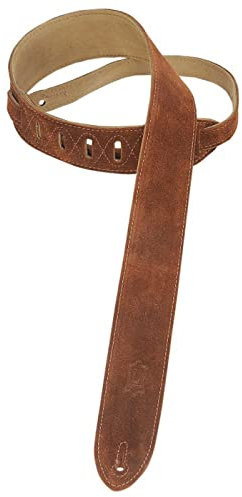 Levy's Leathers Simply Suede Series Gitarrengurt aus Wildleder | Breite 5 cm | Braun | (MS12-BRN)