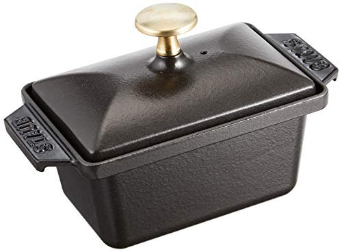 STAUB Terrine/Ofenform, 15x11 cm, aus Gusseisen, Zum Brot backen, für alle Herdarten inkl Induktion & Backofen,Schwarz