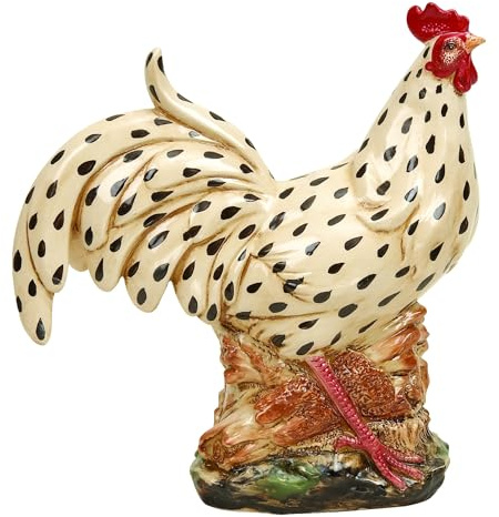 Deco 79 40744 Deko-Hahn-Statue, Keramik, 33 x 35 cm