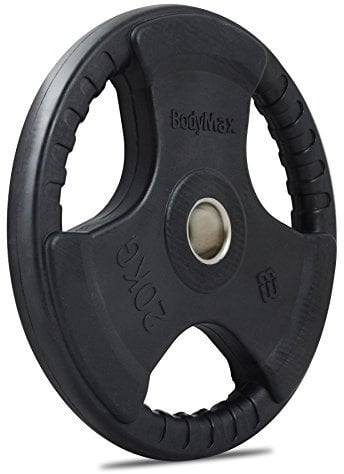 Bodymax Olympic Rubber Radial Weight Disc Plate - Black, 20 kg