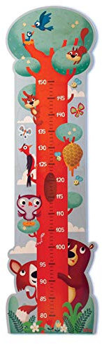 Dida - Wandmesslatte für Kinder aus Holz mit Großem Baum, Wachstumsdiagramm bis 150 cm, Kindergrößenmesser Ideal für das Kinderzimmer