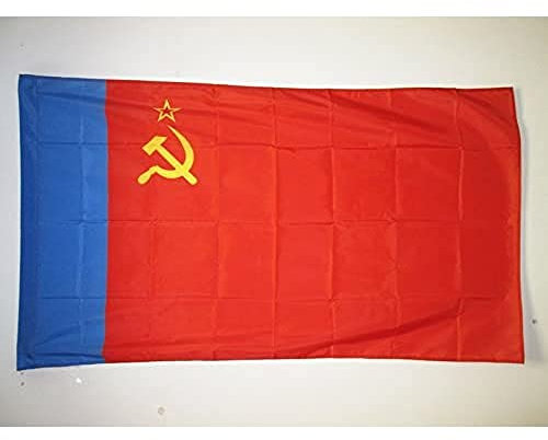 AZ FLAG Bandera de la REPÚBLICA SOCIALISTA Federativa SOVIÉTICA DE Rusia 1954-1991 150x90cm para Palo - Bandera RSFSR Rusa 90 x 150 cm
