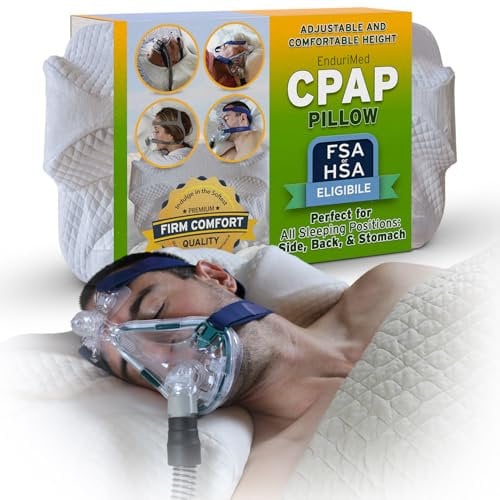 EnduriMed CPAP Kissen für Seitenschläfer – Verstellbare CPAP-Kissen aus Memory-Schaum für Seiten- und Rückenschläfer – HSA FSA Kissen für besseren Schlaf geeignet