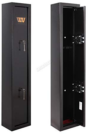 WestWood Luxury 3 Gun Security Lockable Safe Cabinet Storage Shotgun Rifle Firearm With Locks Heavy Duty Steel Black