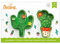 Decora 0255072 AUSSTECHER AUS KUNSTSTOFF KAKTUS 2-TLG 9 X H 2,2 CM, Grün