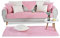 PETCUTE Housse de Canapé Dangle,4/3/2/1 Places Couvre Canapé,Revetement de canape Antiderapante Universel,Protège-Canapé pour Chiens,Multifonction Serviette de Canapé,Rose 110 * 240cm