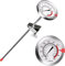 defull 12 Deep Fry Thermometer with Clip Instant Read Dial Thermometer 12 inch Stainless Steel Stem Meat Thermometer Cooking Thermometer for Turkey, BBQ, Grill…