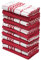 K Collection 12 Pack Check Kitchen Towels Set - 40 x 70 cm, Red and White - 100% Ring Spun Cotton (285GSM) Super Soft and Absorbent Dish and Bar Towels