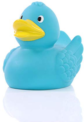 Schnabels Badeente Wings - Geschenk für Geburt Geburtstag Namenstag Kinder Baby Freund-in Mädchen Junge - lustig originell Glücksbringer - Spielzeug Quietsche-Ente Deko Badewanne (Türkis)
