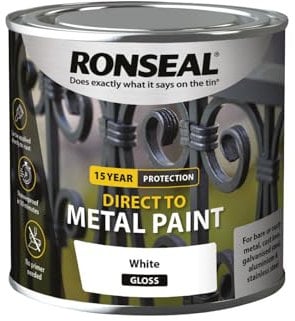 Ronseal Direct to Metal Paint White Gloss 250ml