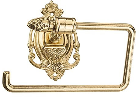 Toilettenpapier-Halter Gold Jugendstil WC Papierhalter Messing Klopapier Rollenhalter Antik Badezimmer Barock Klorollenhalter Wandbefestigung WC Papier Halterung 1232
