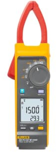 Fluke 393 FC Solar Clamp Meter, CAT III 1500 V, IP54-Rated, DC Power Measurements, Audio Polarity Indicator, Visual Continuity, Fluke Connect Software Enabled,Thin Jaw For Easy Access, Includes iFlex