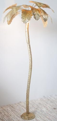 Casa Padrino Luxus Stehleuchte Palme Gold Ø 70 x H. 172 cm - Edle Stehlampe im Palmen Design - Luxus Leuchten - Luxus Qualität