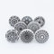 ETHNICITI 8 x Round Black & White Handmade Geometric Ceramic Door Knobs Cupboards Drawers Cabinets Wardrobe Assorted Vintage Shabby Chic Kitchen Bedroom Living Room Furniture Dressers Pulls Handles