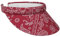 Lipodo Paisley Visor Damen One Size (55-59 cm) - Sommervisor aus 100% Baumwolle - Damenvisor mit Schweißband - Frühjahr/Sommer rot One Size