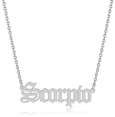 South Coast Jewellery Scorpio Zodiac Horoscope Birth Star Sign Necklace Gold Stainless Steel