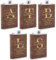5PCs Hip flasks Personalised for Groomsmen Gift, Custom Engraved Flask for Best Man Groom Father of Bride, Brown