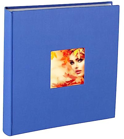 IDEAL TREND Flair Fotoalbum 30x30 cm 100 weiße Seiten Seiten Jumbo Buchalbum Fotobuch: Farbe: Blau