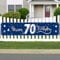 GoldRock 70 Geburtstag Deko Banner Blau Silber, 70. Geburtstag Männer Frau, Deko 70 Geburtstag Mann Frau, Geburtstagsbanner 70 Jahre 210cm × 40 cm, Girlande Geschenke für 70. Geburtstag Dekoration