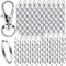 Schlüsselring Edelstahl Klein 160 Stück Karabiner Schlüsselanhänger Basteln Selber Machen Ringe Karabinerhaken mit Drehgelenk(Silber)