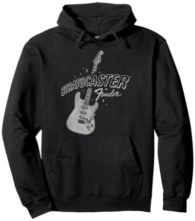 Fender Stratocaster Sparkling Guitar Vintage Poster Felpa con Cappuccio