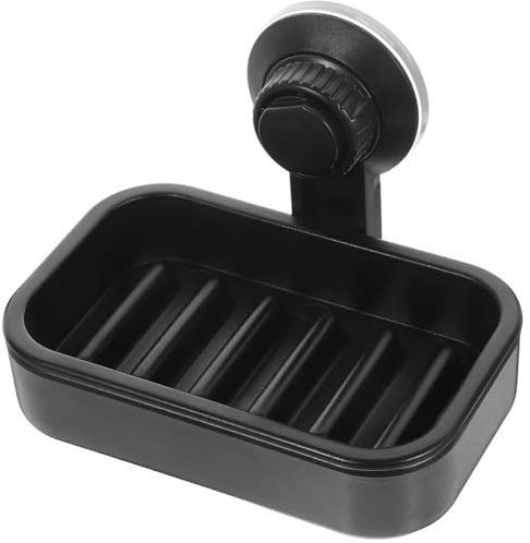 Cabilock Distributeur de savon mural - Porte-savon - Porte-savon - Avec égouttoir - Porte-savon - Distributeur de savon - Distributeur de savon - Ventouse - Porte-savon mural