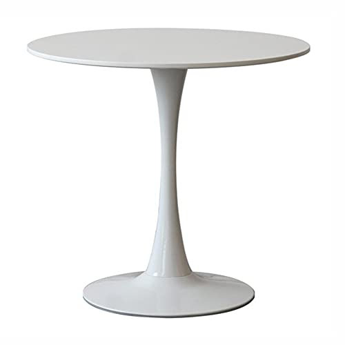 Runder Bistro-Stehtisch Esstisch Tulpe Restaurant Freizeittisch Kleiner runder Tisch Weiß Heim Couchtisch Verhandlungstisch Milchtee-Ladentisch (Size:70cm,Color:Weiß)