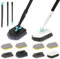 Canvint 2 Pack Bathroom Shower Cleaning Brush, Scrubbing Brush with 51'' Long Handle and Locking Head, Detachable Tile Cleaner Brush Cleaning Products for Shower Floor Bathtub Wall Glass