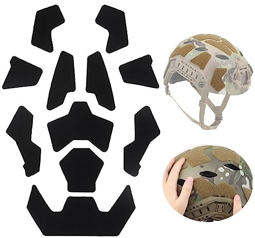 ACEXIER Hochgeschnittener taktischer Fast-Helm Magic Sticker 11 Stück/Satz Fast Helmzubehör Modifizierter Helm Ve1cro Haarige Klebeaufkleber