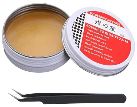 Flussmittel-Paste,lötfett flussmittel,Lötpaste,lötflussmittel,Solder Paste,Lötflussmittel-Zinnpaste,Lötdocht,lötpaste elektronik,für Mechaniker,Telefon,PC-Karten,Bauelemente (50, Gramm)