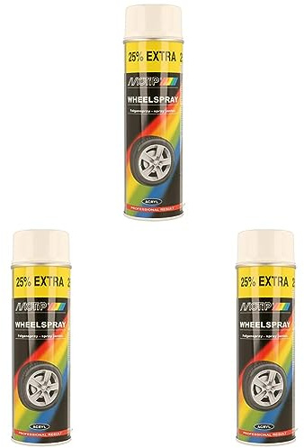 Motip m04003 Aérosol de peinture Spray de roue de couleur ACRYL - blanc (Lot de 3)