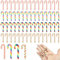CANIPHA 60 Pcs Christmas Candy Canes Decorations, Polymer Clay Canes Miniature Fake Candy Charms for Christmas Craft and Embellishments