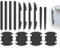 Lhbwhiz 14 Stück Autotür Griffe Aufkleber Schutzfolien Set, Autotürgriffe Schutz, Lackschutzfolien-Set, Schutz vor Kratzern, Universal Autotür für Kratzern Schutz(Schwarz)