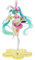 Miku Anime Figures Anime Figurine with Rabbit Ears and Flower Basket 23cm Model Statues for Decoration