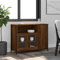 UTSRABFA Küchenschrank Flurschrank Barschrank Regalschrank Sideboard Braun Eichen-Optik 100x35x75 cm Holzwerkstoff Geeignet für Flur, Arbeitszimmer, Küche, Esszimmer