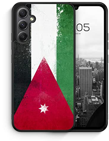MUNIQASE Jordanien Grunge - Silikon Hülle für Samsung Galaxy A25 5G - Jordanische Schutzhülle Handyhülle Case Cover
