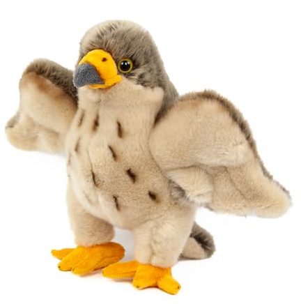 Kuscheltier Falke braun stehend 27 cm Plüschfalke Plüschtier