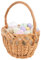 Creative Home Kinder Ovaler Weidenkorb mit Henkel | Klein 19 x 14 x 21 cm (+/- 1 cm) | Osterkorb Osterkörbchen | Handgeflochtener, kleiner, Geschenkkorb, Bügelkorb | Naturfarbe
