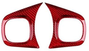 GRFIT adesivo decalcomania Accessori Per Interni Auto Modifica Tasto Al Volante Decorazione Adesivo Per Fiat 500 2020 2021 2022 2023 (Color : rosso)