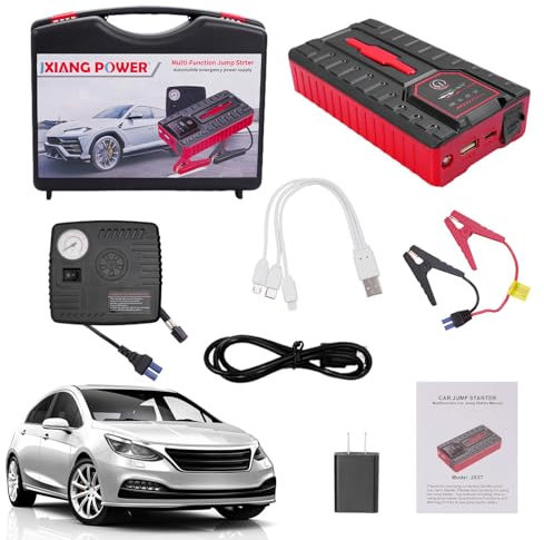 Jump Start Pack, Avviamento portatile per auto auto, batteria avviamento Powerbank, avviatori batteria di backup, batteria intelligente e stabile batteria auto Jump Start Powerbank per auto