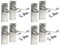 Epsom Door Handles Silver Victorian Scroll Door Handles, Satin Nickel, 4 Pair of Handles, 11.8 x 4.5 cm, Ambidextrous, Indoor Use