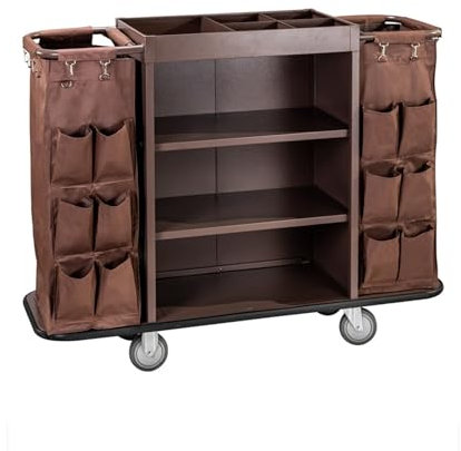 Carro de Lino for habitación de Hotel, Carro de Limpieza, Carro de Limpieza, Carro de Trabajo, Carro Bilateral con Boca for habitación(A)